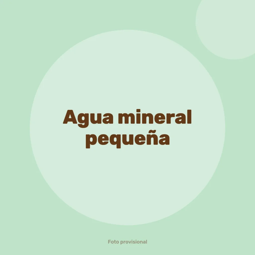 Agua mineral pequeña