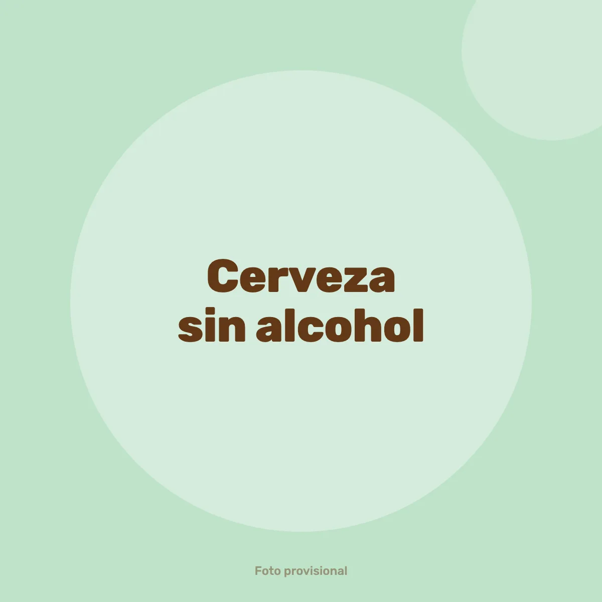 Cerveza sin alcohol