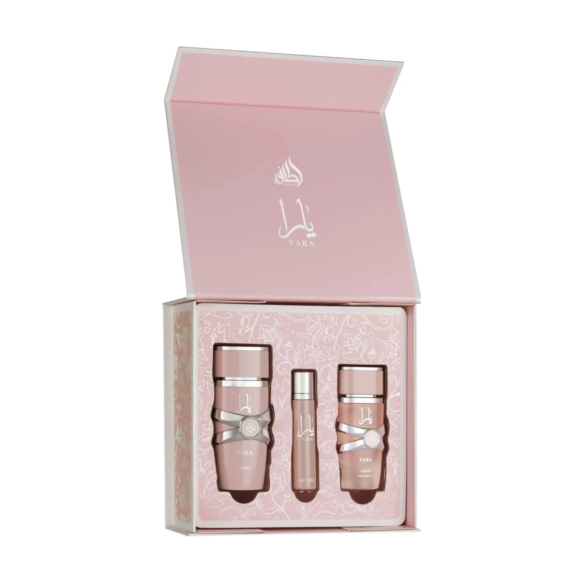 Perfume Yara de Lattafa, estuche