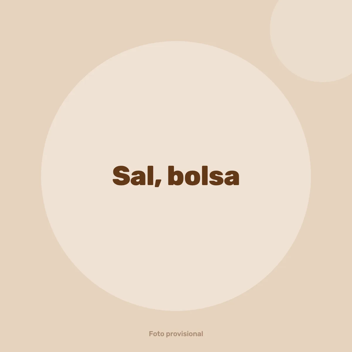 Sal, bolsa