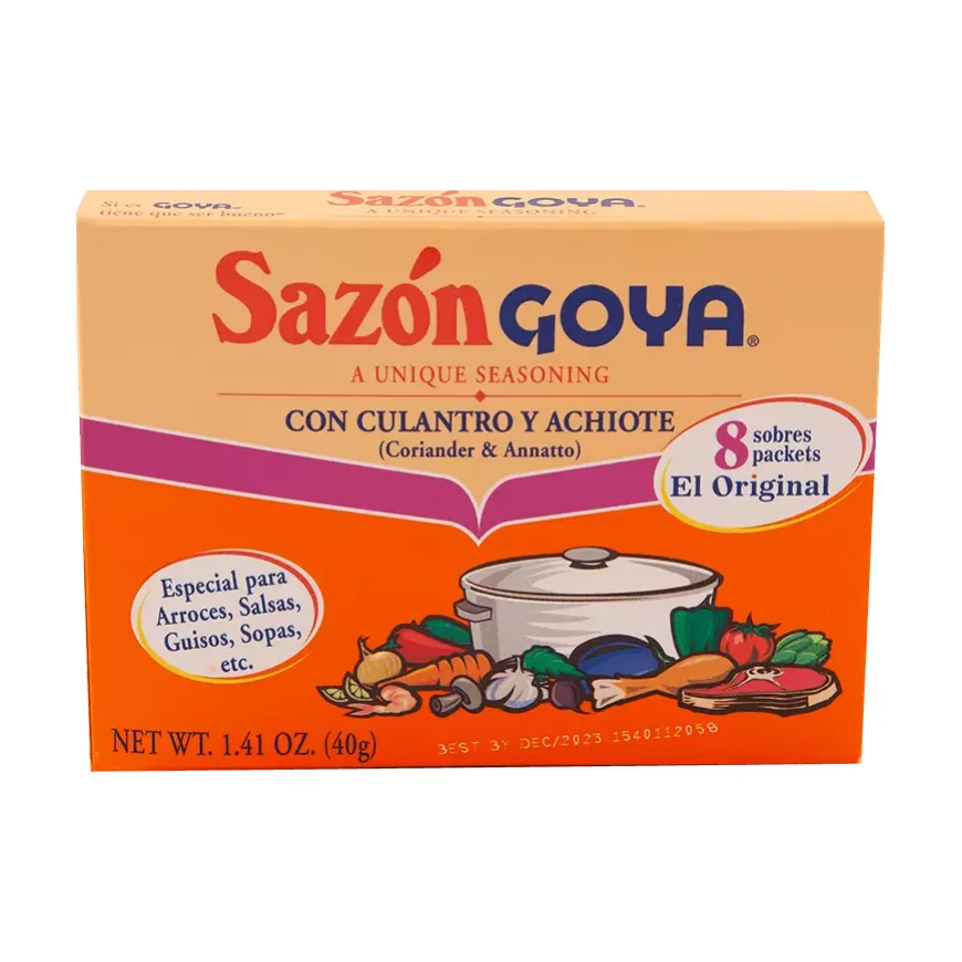Sazón con culantro y achiote Goya, 8 sobres