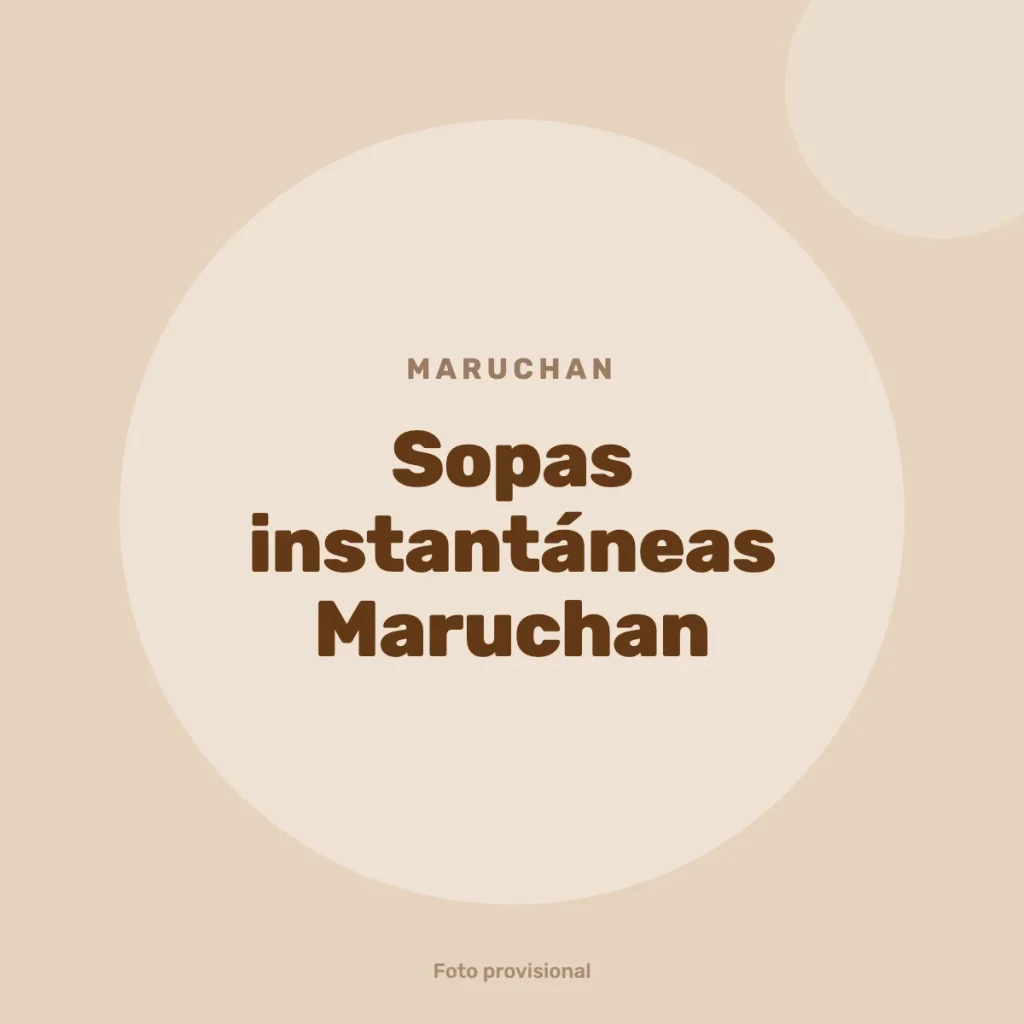 Sopas instantáneas Maruchan